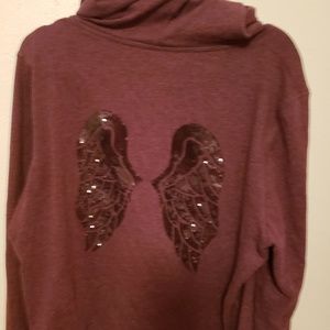 Victoria secret hoodie with sequined angel wings